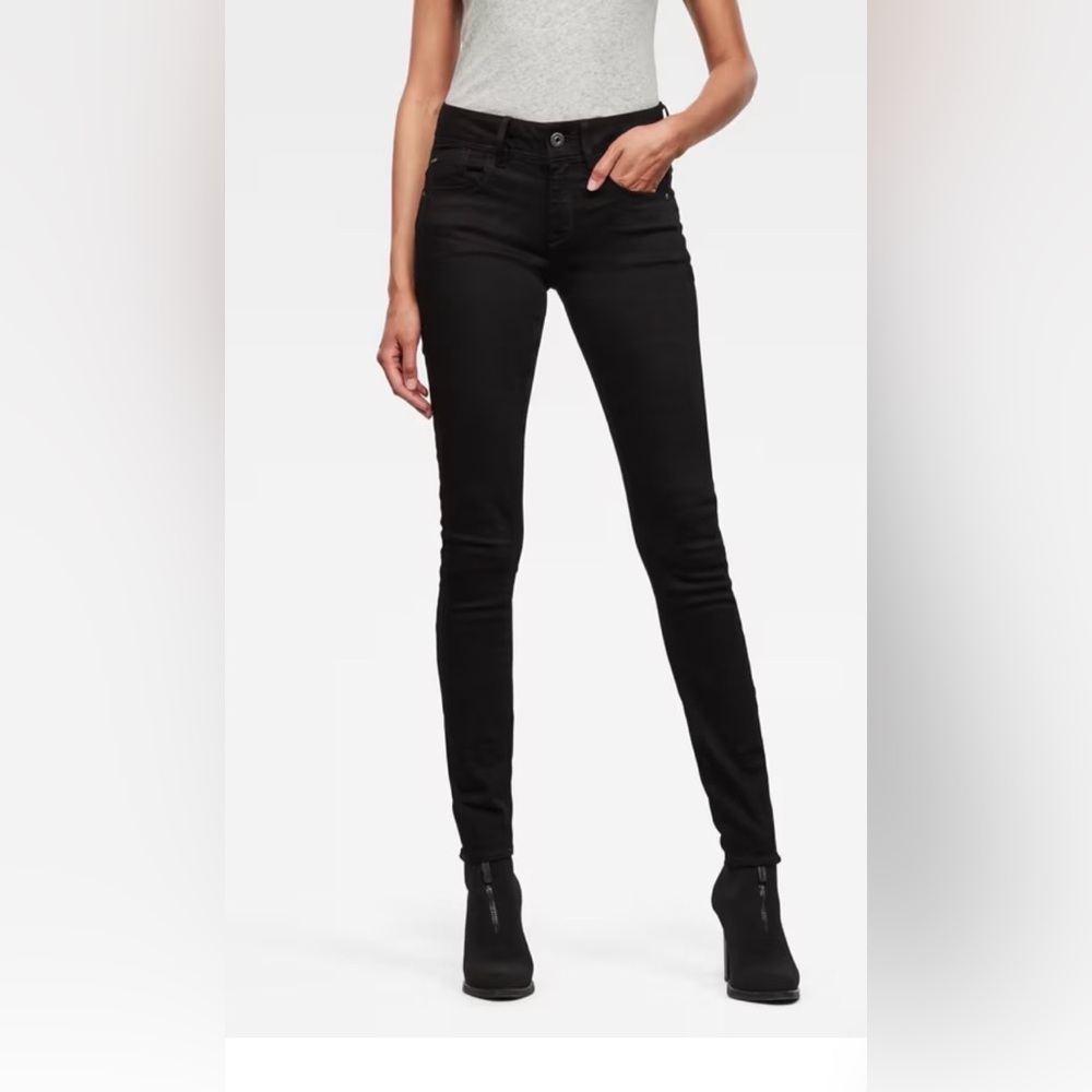 G-star LYNN SUPER SKINNY SIZE 28 BLACK JEANS